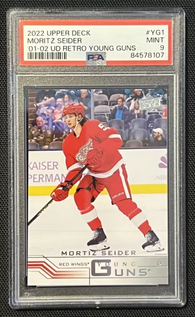 2022-23 UD Extended Series '01-02 Retro Young Guns Moritz Seider #YG-1 PSA 9 SSP