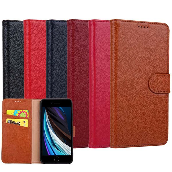 Premium Leather Wallet Case for iPhone SE 2/3 (2020, 2022) - 5 colours