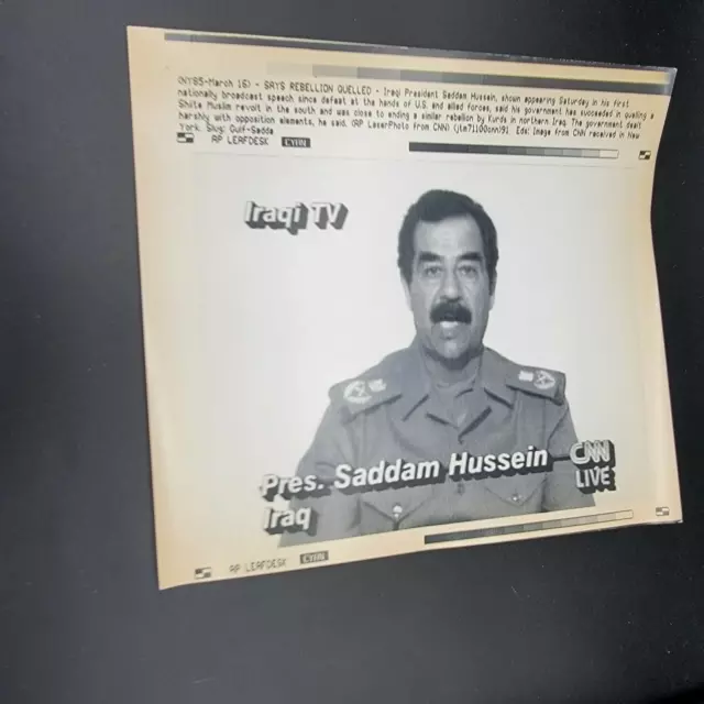 Says Rebellion Quelled Saddam Hussein AP Leaf Desk Press Photos Gulf War 1991