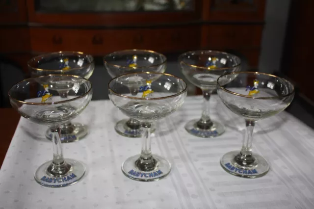 Vintage Babycham Glasses X 6