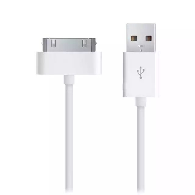 USB Dock 30 Pin Lade/Daten Kabel für iPhone 3/3S/4/4S iPad 2/3 iPod Mini Weiß