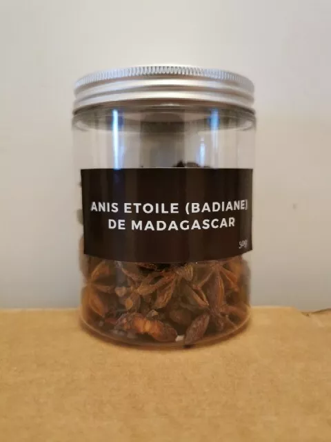 Badiane (anis étoilé) De Madagascar - 50g - Entières - 100% Naturel