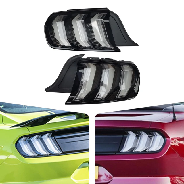 TAIL LIGHTS FIT Ford Mustang LED Sequential Turn Signal Smoke Clear