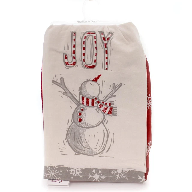 Juego de toallas decorativas Joy muñeco de nieve plato de algodón de 2 36156