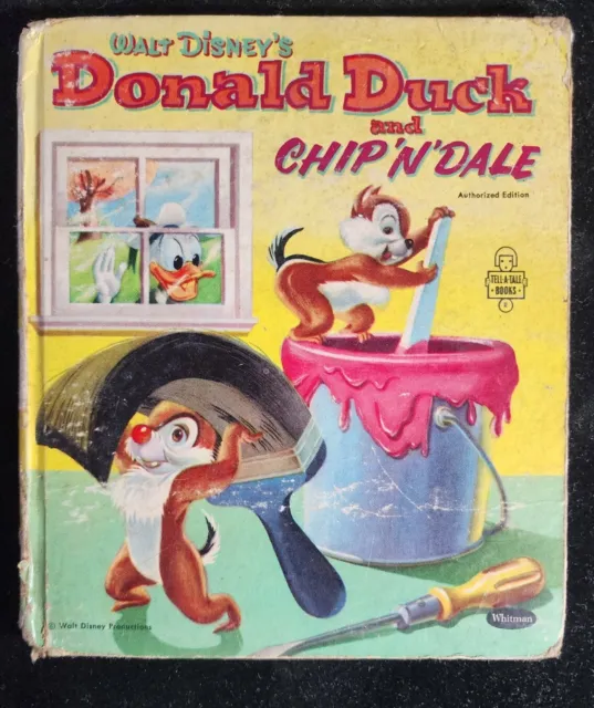 Walt Disney's Donald Duck and Chip n Dale 1954 Whitman HC Tell a Tale. Our T3924