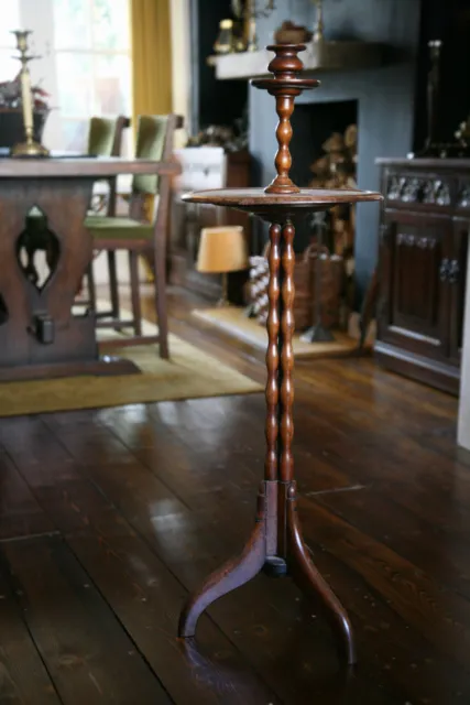 19th Century French Bobbin Candle Table