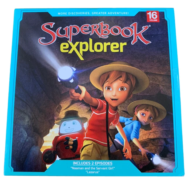 Superbook Explorer Volume 16 DVD Naaman and The Servant Girl Lazarus Sealed