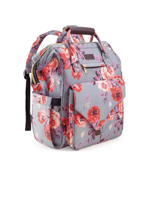 NWT Diaper Bag Backpack, Baby Changing Bags Multifunction Water Resistant FLORAL