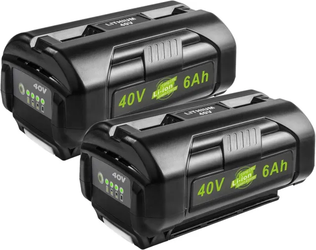 40V 6Ah pour batterie et chargeur rapide Ryobi OP401 OP4050 OP40602 OP4015 OP402 2