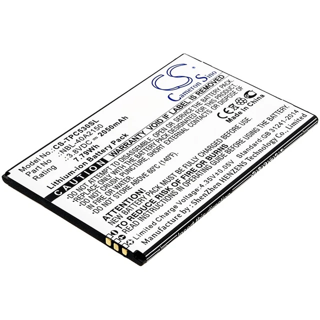Battery for Neffos  C5 Plus, TP7031A, TP7031C   NBL-40A2150, NBL-40B2150