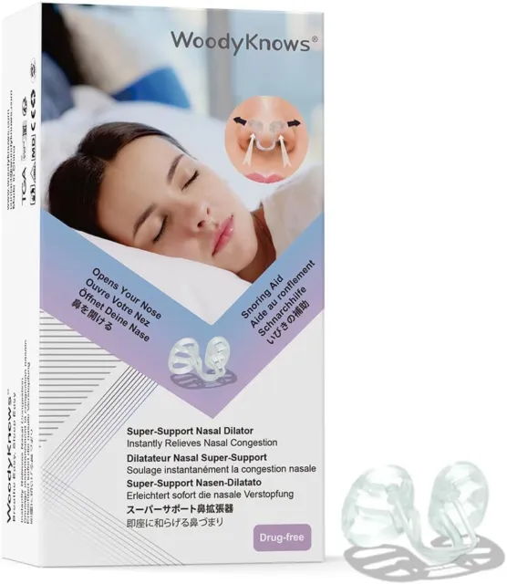 WoodyKnows Super-Support Nasal Dilators | Sleep Sports Combo S M L 3 Pack