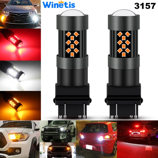 42SMD LED Turn Signal Backup Reverse Brake Tail Lights Bulbs 3157 3156 Replace