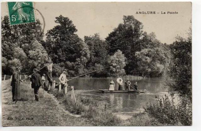 ANGLURE - Marne - CPA 51 - the tip - fishermen - boat