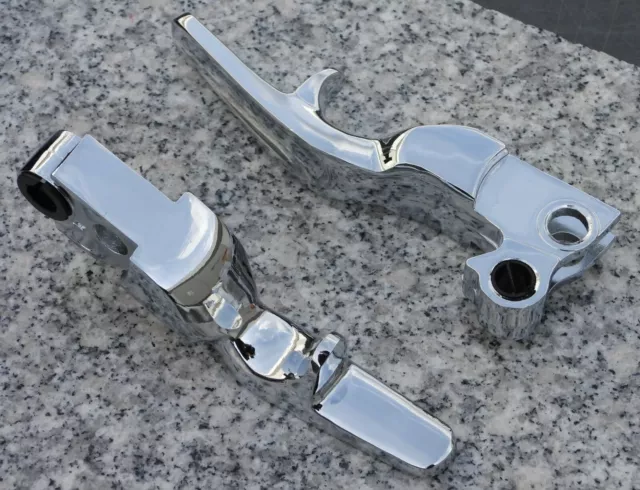 Harley Davidson Sportster Softail Dyna Glide Road King CHROME ULTRA SHORT LEVERS