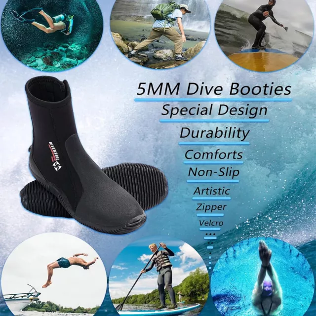 5MM Neoprene Diving Boots Surfing Snorkeling Men Women Water Sports Wetsuit Boot