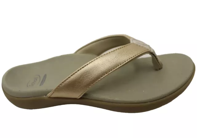 Scholl Orthaheel Orthotic Sonoma Supportive Thong(Smooth Gold )All Women Sizes