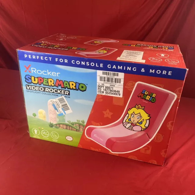 X Rocker Super Mario Spotlight Floor Rocker Gaming Chair – Princess Peach! X Rocker Super Mario Spotlight Floor Rocker Gaming Chair – Princess Peach!