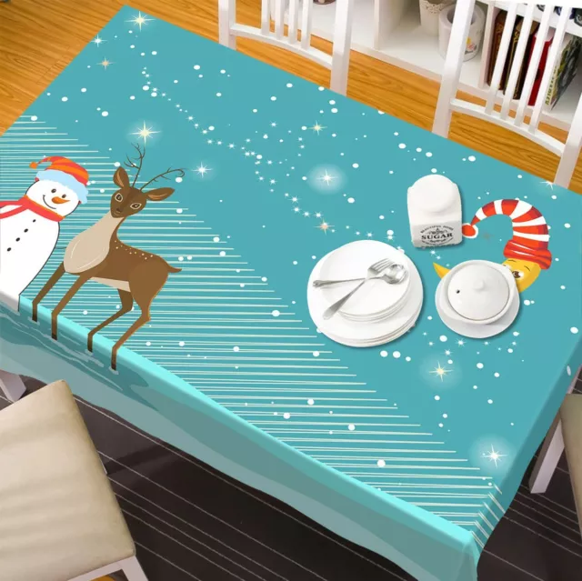 3D Antelope Snowfl O129 Christmas Tablecloth Table Cover Cloth Birthday Party An