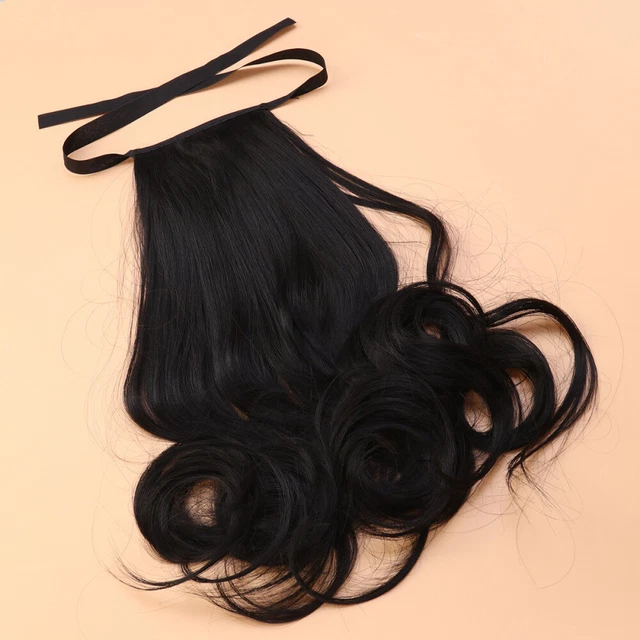 48 cm Extensiones de Cabello Mujer Con Cintas Largo Rizado Peluca Humana