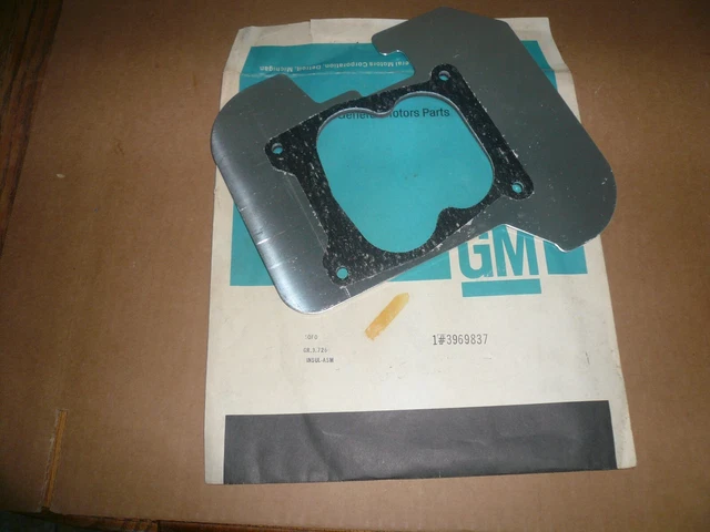 Gm Chevy Nos Quadrajet 4 Bbl Carb Heat Shield Insulator 3969837