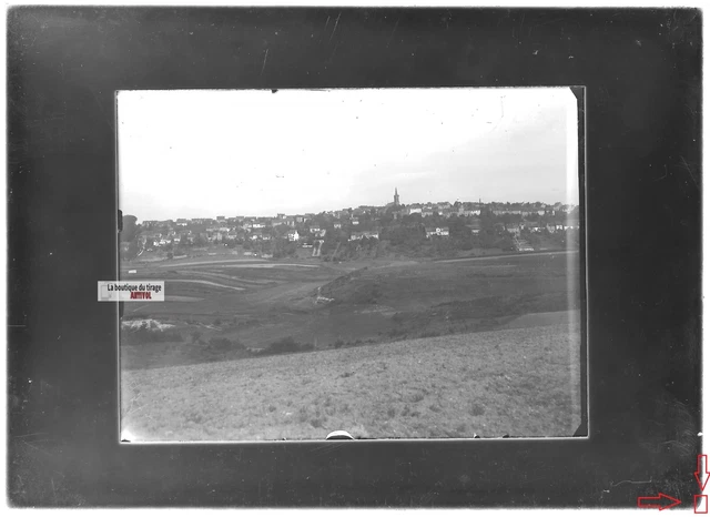13x18cm Country Village Positive Antique Photo Glass Plate
