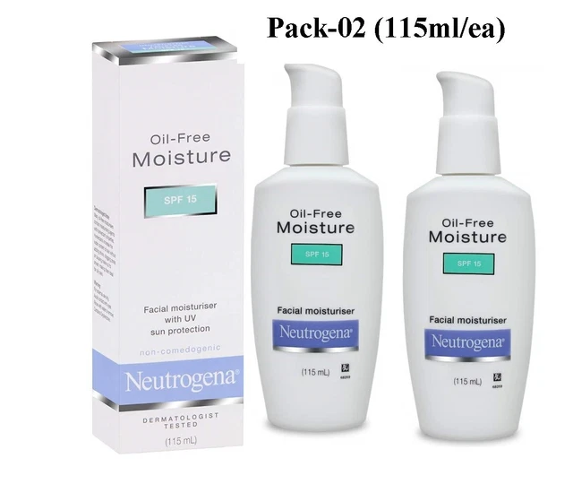Neutrogena Oil Free Facial Moisturiser SPF 15 - 115ml x 2 (Pack of 2)