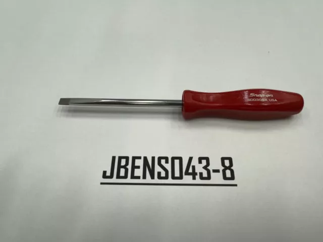 Snap-on Tools USA NEW RED 3/16" Mini Hard Grip Flat Head Screwdriver SDD306AR