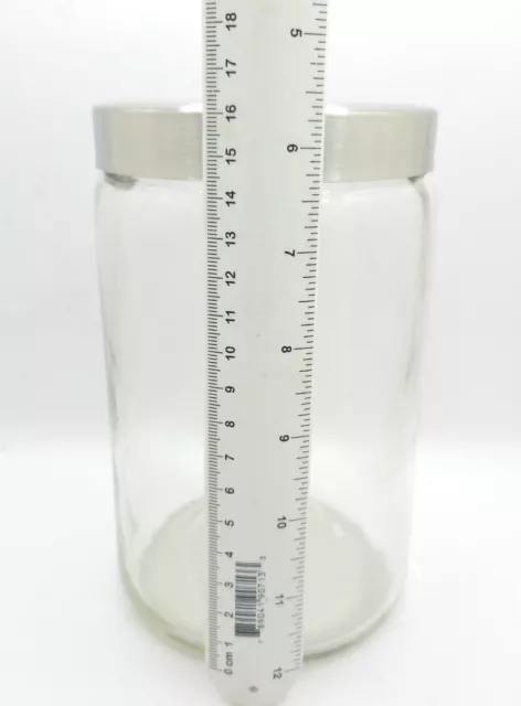 Apothecary Style Glass Jar W/ Stainless Steel Lid McKesson  4-1/4 X 7 New In Box 3