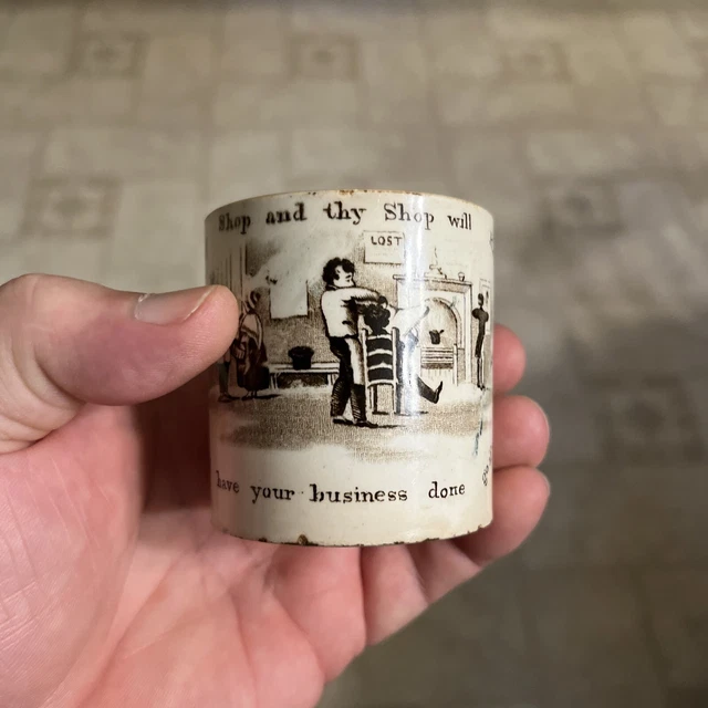 Staffordshire Early 19th Century Poor Richards Temperance Childs Mug