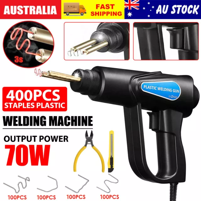 70W Hot Stapler Gun Plastic Welder Repair Car Bumper Welding Machine+400 Staples