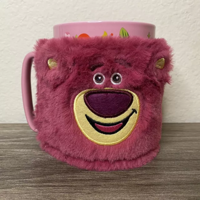 Disney Parks Lotso Mug with Plush Wrap – Toy Story 3 19.5 Oz  Bear Floral