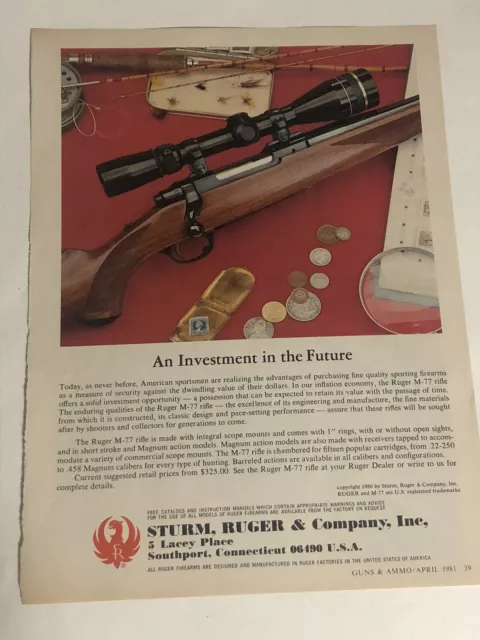 vintage Sturm  & Rutger Print Ad  Advertisement 1981