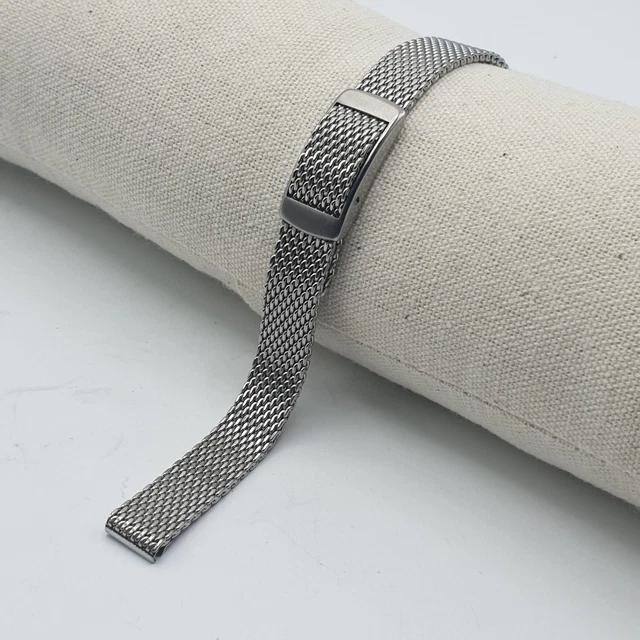 Bracelet De Montre Ajustable En Acier Inoxydable - Largeur 18 Mm - Style Vintage - Pour Seiko, Rado Et Autres