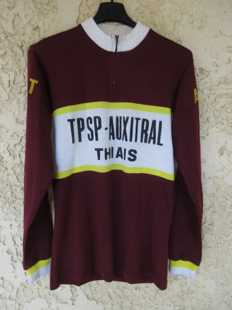 Maillot cycliste A.L QUINTENIC GLACES NOUKI vintage TRICOT NORET années