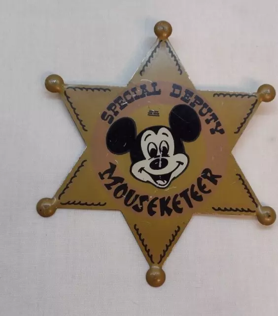 Vintage Special Deputy Mouseketeer Star Badge 5"