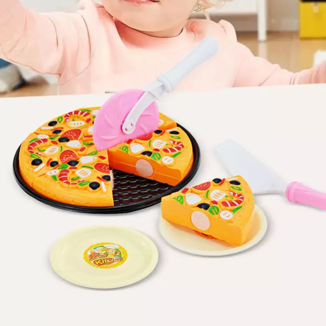 11x Pizza Cutting Play Food Toy Pretend Food Toys for Age 3 4 5 6 Baby Kids