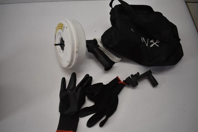 DrainX Plumbing Snake Drain Auger Kit 25' Drain Cleaning Cable w Gloves & Crank