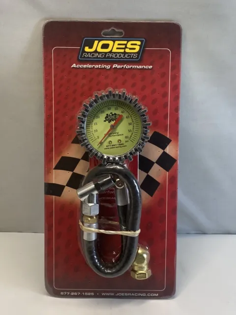 JOES Racing Products 32307 Analog Tire Pressure Gauge 0-60 PSI Glow-In-The-Dark