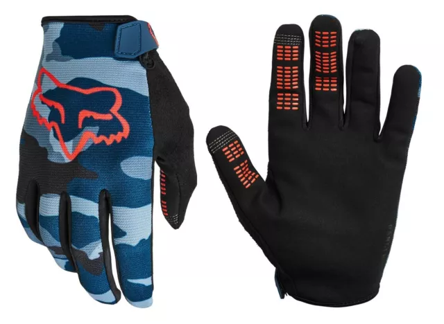 Fox Ranger Fahrrad Mountainbike Motocross Dirt Bike Glove Handschuhe Blau Camo