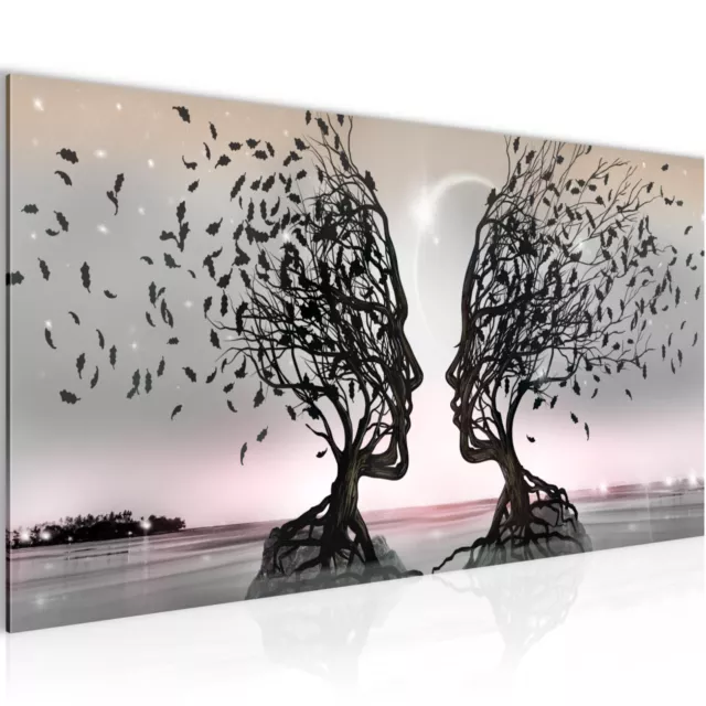 Wandbilder Wohnzimmer XXL Liebespaar Liebe Frau Schlafzimmer Deko 100x40 cm