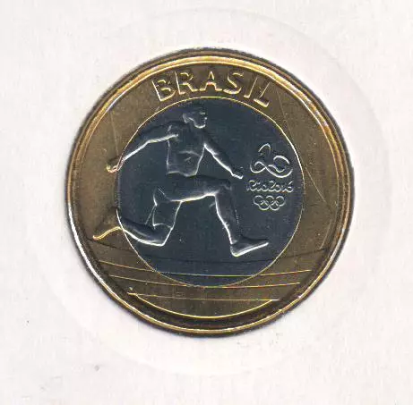 Brazil 1 real 2015 "Rio de Janeiro Olympics 2016 - Running" UNC