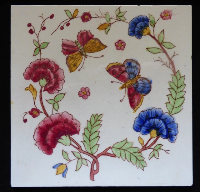 ° MINTON pattern RAREst Art Nouveau Tile Jugendstil Fliese Carreau SARREGUEMINES