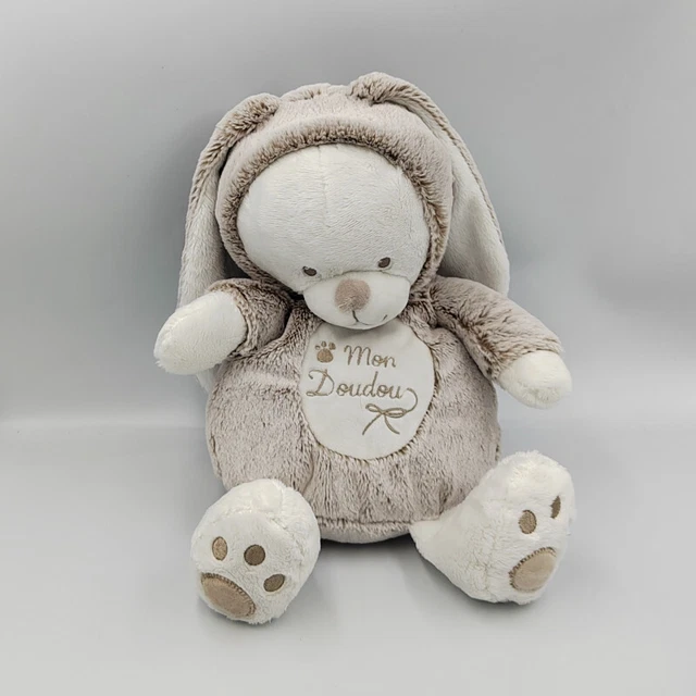 Grand doudou ours déguisé en lapin blanc beige marron Mon doudou SIMBA TOYS - 30