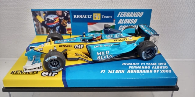F1 Renault R23 Fernando Alonso Monaco 2003 – Hot Wheels 1/18 Avec Figurine, Occasion