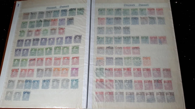 BRIEFMARKEN "DÄNEMARK", kleine Sammlung auf 25 Albumseiten, TIP