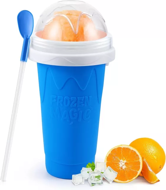 Slushie Maker Cup Magic Quick Frozen Smoothies Cooling Cup Double Layer Squeeze