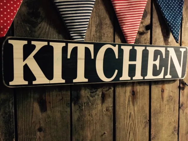 Kitchen Sign Pantry Wooden Farmhouse Large Wall Plaque Rustic Mum Gift