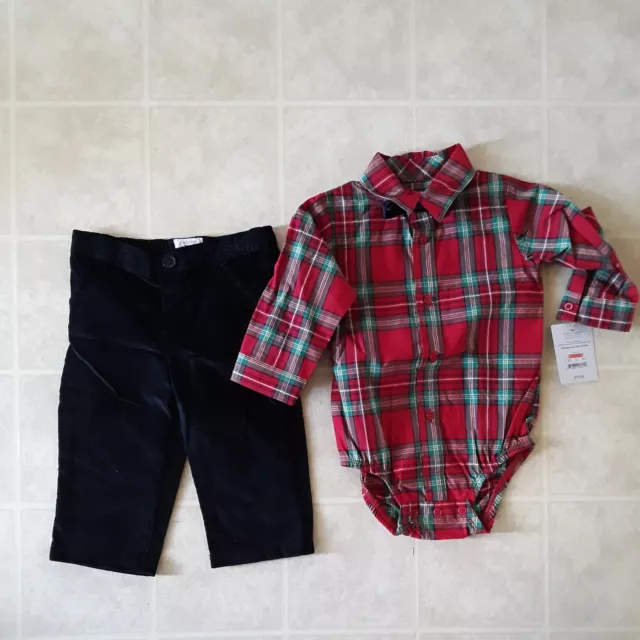 Carter's JOY Baby Boys 2 Piece Pants Shirt Outfit Set Size 9 Months NEW