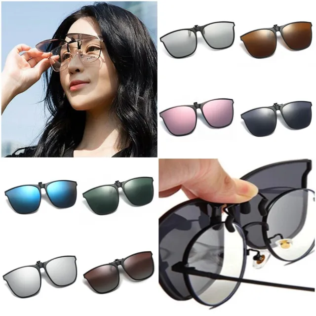 10 Colors Clip On Sunglasse Flip up Glasses Polarized Photochromic Sunglasses UK