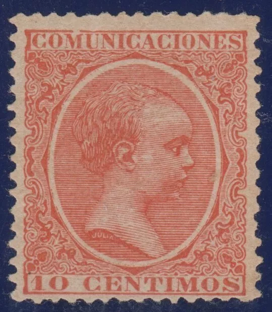 Edifil. Alfonso Xiii. Pelon. Nº 218. Nuevo. Bonito. Certificado Cem. (4)